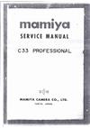 Mamiya C 330 f manual. Camera Instructions.